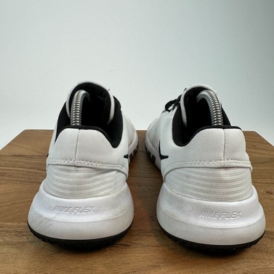 Nike Flex Control‎ 4 White Athletic Training Shoes Sneakers Size 13 No Box Nike Mens Flex Control 4 Sneakers White CD0197-100 Mesh Low  main image 4