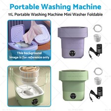 11L Portable Washing Machine Washer Foldable Spin Dryer Suitable for Travel