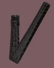 Universal Geneve 17mm x 14mm Vintage Dark Brown Crocodile Strap