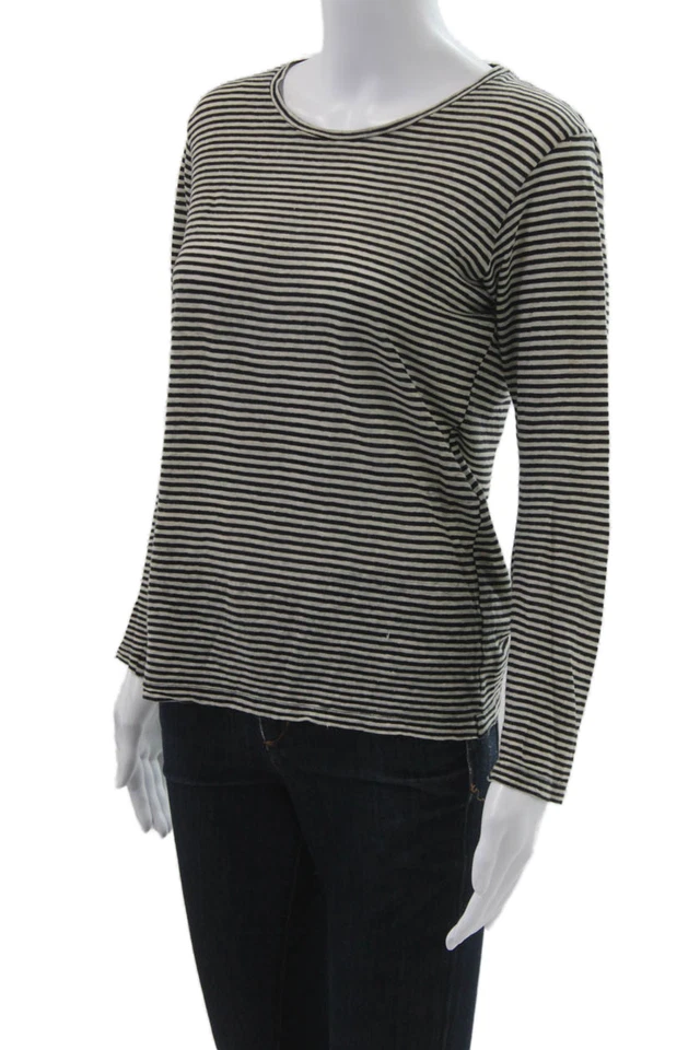 Isabel Marant Etoile Women Jersey Striped Beige Long Sleeve T-Shirt Size XS - Image 2 of 4