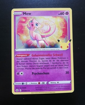 Pokemon Card Mew Holo 11/25  Celebrations 25th Anniversary English TCG Near Mint