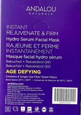 ANDALOU Naturals Instant rejuvenate & Firm Hydro Serum Facial Mask  - Case Of 6