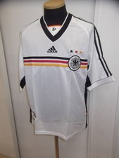 Adidas Germany 1998 Soccer Jersey US M Unused White/Black Polyester