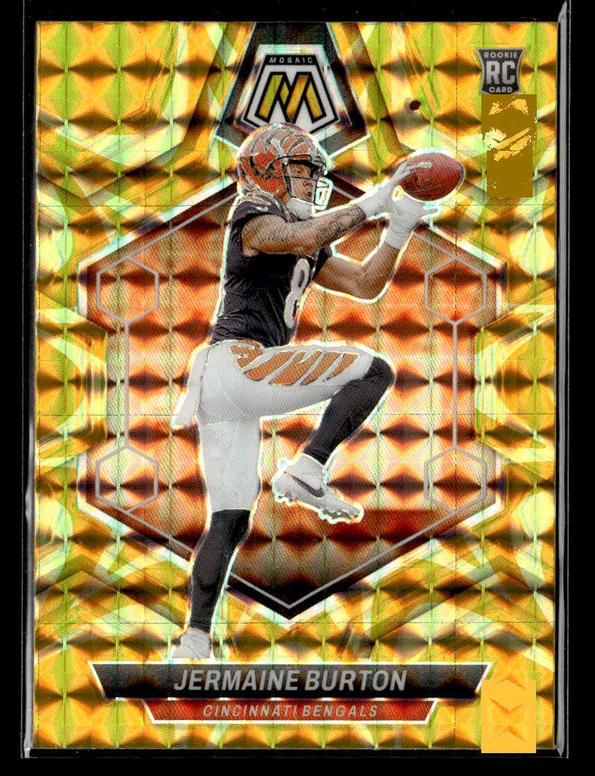 2024 Panini Mosaic #366 Jermaine Burton Mosaic Reactive Yellow card