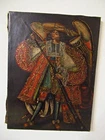 VTG CUZCO PERU RELIGIOUS OIL on CANVAS PAINTING ANGEL ARCABUCERO 15.5" x  11.5"