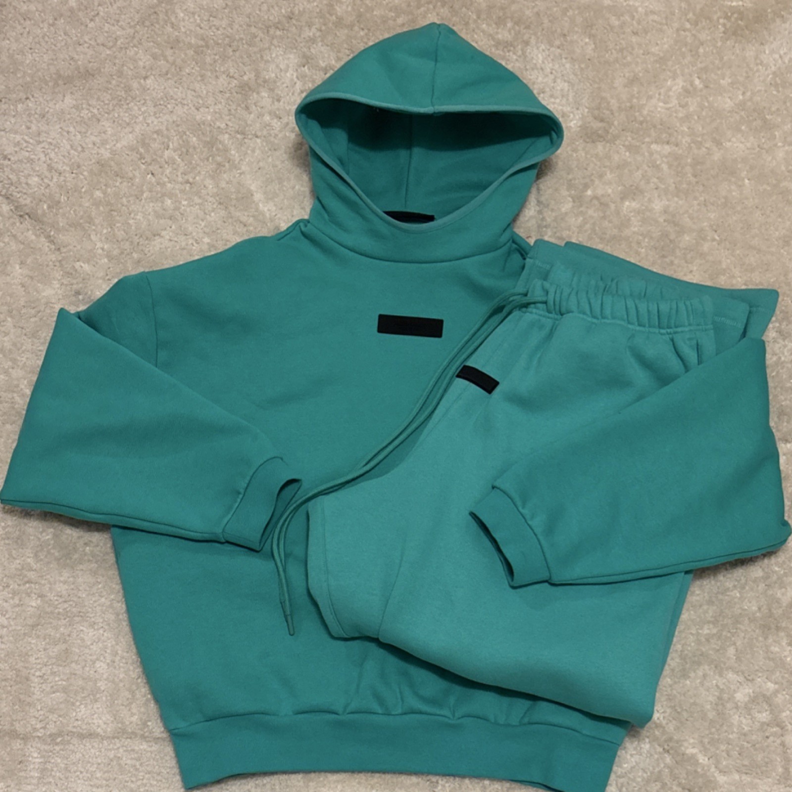 Fear of God Essentials Mint Leaf Men's Tracksuit Hoodie and Relaxed Pants Set