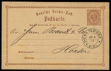 DR Brustschild Ganzsache P1 K2 (mit Sternen) DÜSSELDORF nach Höxter