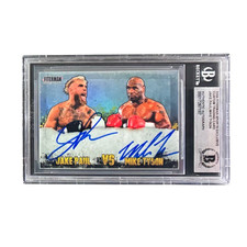 Mike Tyson & Jake Paul Dual Signed Exclusive Trading Card Beckett 17267351