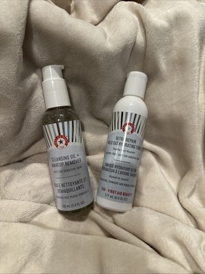 First Aid Beauty 2in1 Cleansing Oil Makeup Remover + Ultra Repair Toner FAB Lot