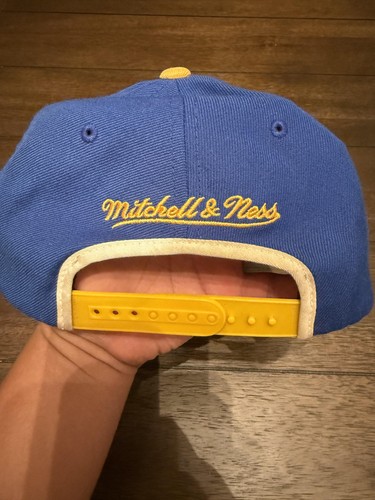 Golden State Warriors Hat Cap Snap Back Mens Blue Yellow NBA Basketball The City - Picture 2 of 7