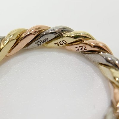 Christian Dior Twist Ring 750 WG/YG/PG US#4-1/2 P0085174