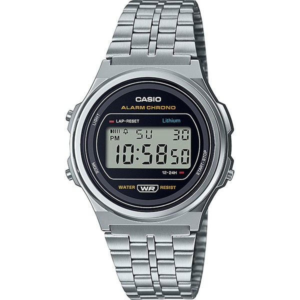 Unisex Uhr Casio A171WE-1ADF Edelstahl Vintage Chrono Alarm-image