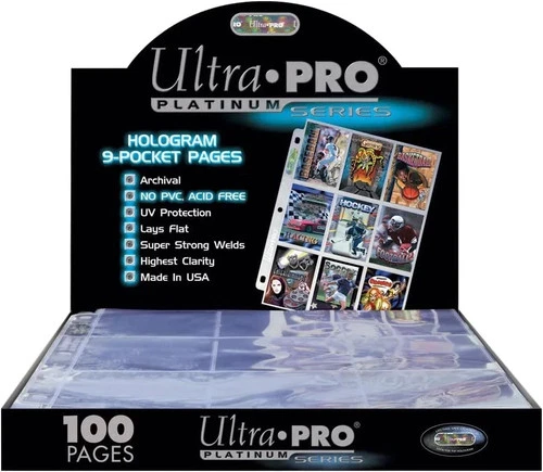 100 Ultra Pro Platimum 9-Pocket Pages Sealed New In Box