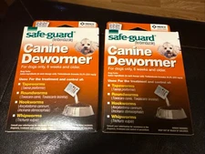 2 Merck Safe-Guard Canine Dewormer - 6 - 1g Pouches Treats 10 lb each Exp 11/25