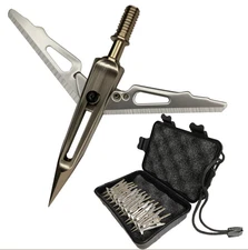 12PCS Hunting Killzone Broadheads 100Grain Sharpen Blade 2" Cut Archery Tips