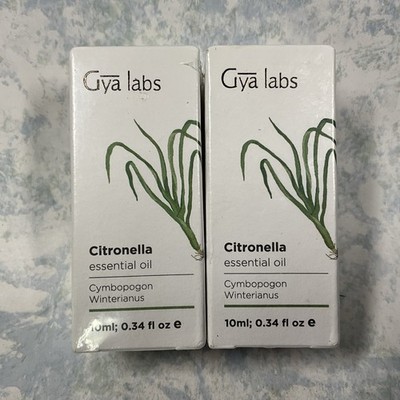 Gya Labs Citronella Essential Oil 0.34oz ( Lot of 2 ) Exp 06/29 - New Sealed