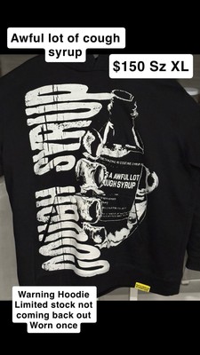 WHOLE LOTTA COUGH SYRUP HOODIE 100% Authentic Sz XL 
