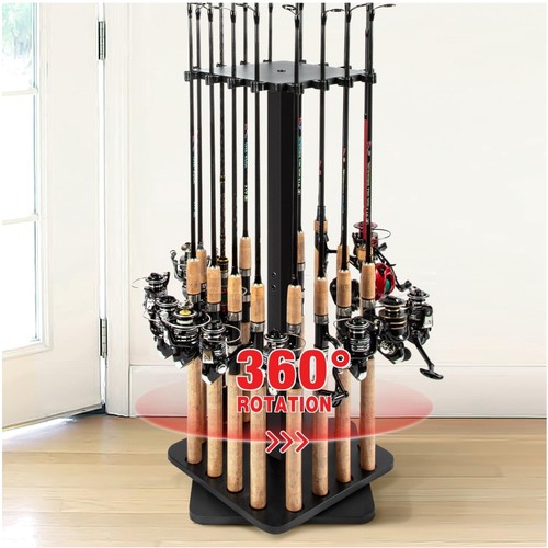 360 Degree Rotating Fishing Rod Holder Stand - Foto 1 di 9