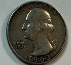 1963 Washington Quarter 90% Silver Constitutional Junk Silver Coin
