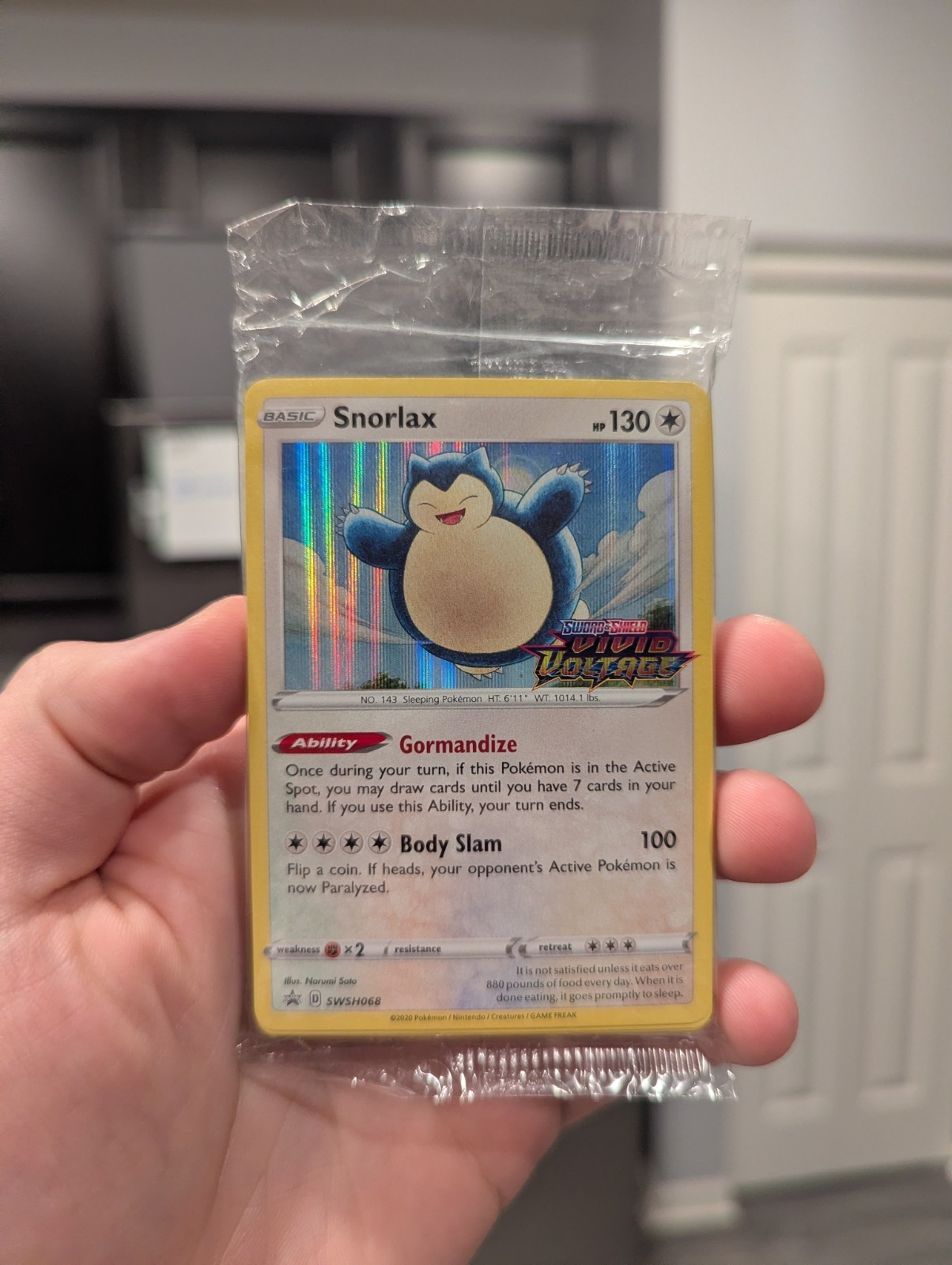 Snorlax - (Prerelease) SWSH068 SWSH: Sword & Shield Promo Cards Holo