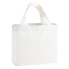 Small Canvas Tote Bag for Women 11 x 2 x 7" Canvas Bags White,