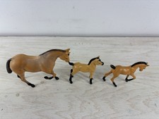 Vintage 1960s Hartland Plastic Toy Quarter Horses Lot Of 3 Stallion 2 Foals