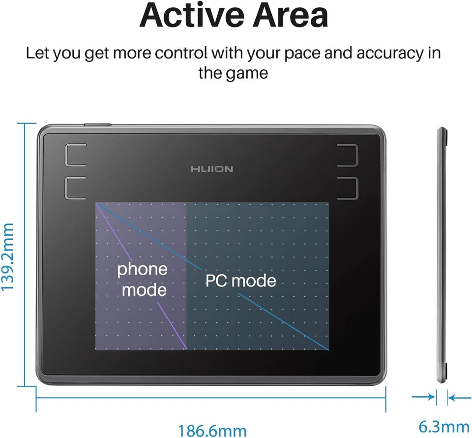 HUION Inspiroy H430P OSU Tablet De Dibujo, Con Tableta Gráfica De 4,8 X 3 Pulgad - Imagen 4 de 4