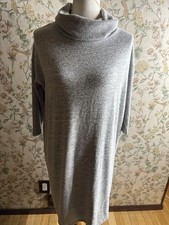 GAP Cowl Neck Stretch Long Sleeve Grey Sweater Dress Women's Size Medium NWT