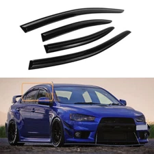 Fit For 08-17 Mitsubishi Lancer 4Door Window Visor Rain Wind Vent Guard Shade