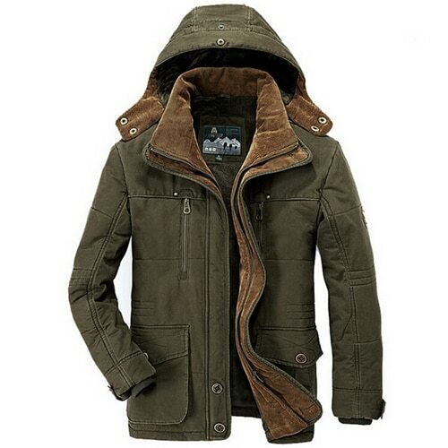 Winter Jacket Men Thicken Warm Cotton Hooded Windbreaker Parka Plus Size Coat Wysoka jakość, 2022