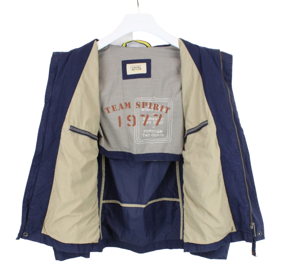 Chaqueta CAMEL ACTIVE Para Hombre (UE) 50 Cremallera Completa Con Capucha Gafas Ligero Azul Foto 4 de 4