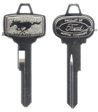 Original Old Pony Style Car Key Blank Fits 1965 1966 Ford Mustang