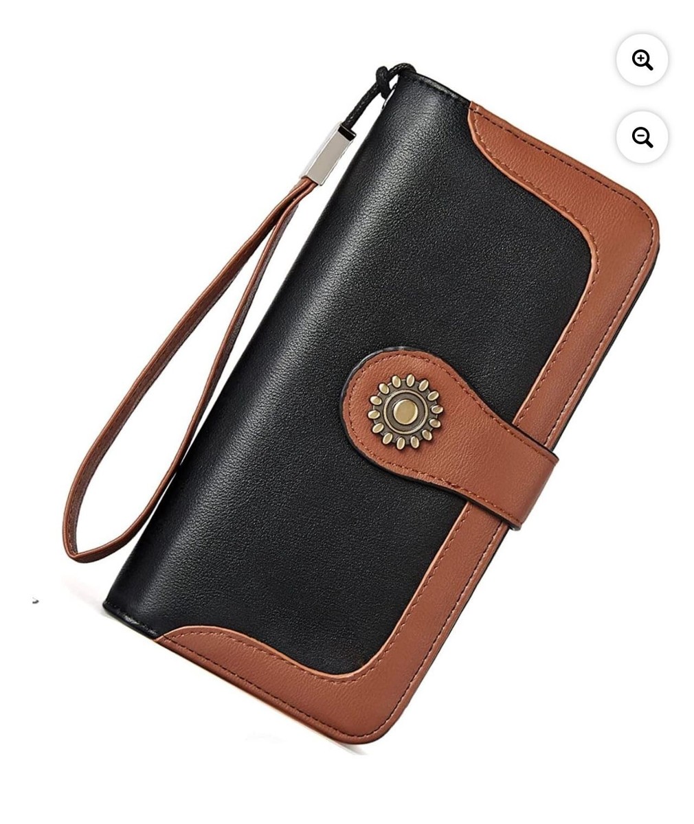 Womens Wallet Genuine Leather Large Capacity Wristlet Clutch Purse