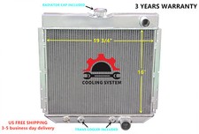 3 Row Aluminum Radiator For 1967 1968 1969 Ford Mustang/1967-1970 Mercury Cougar