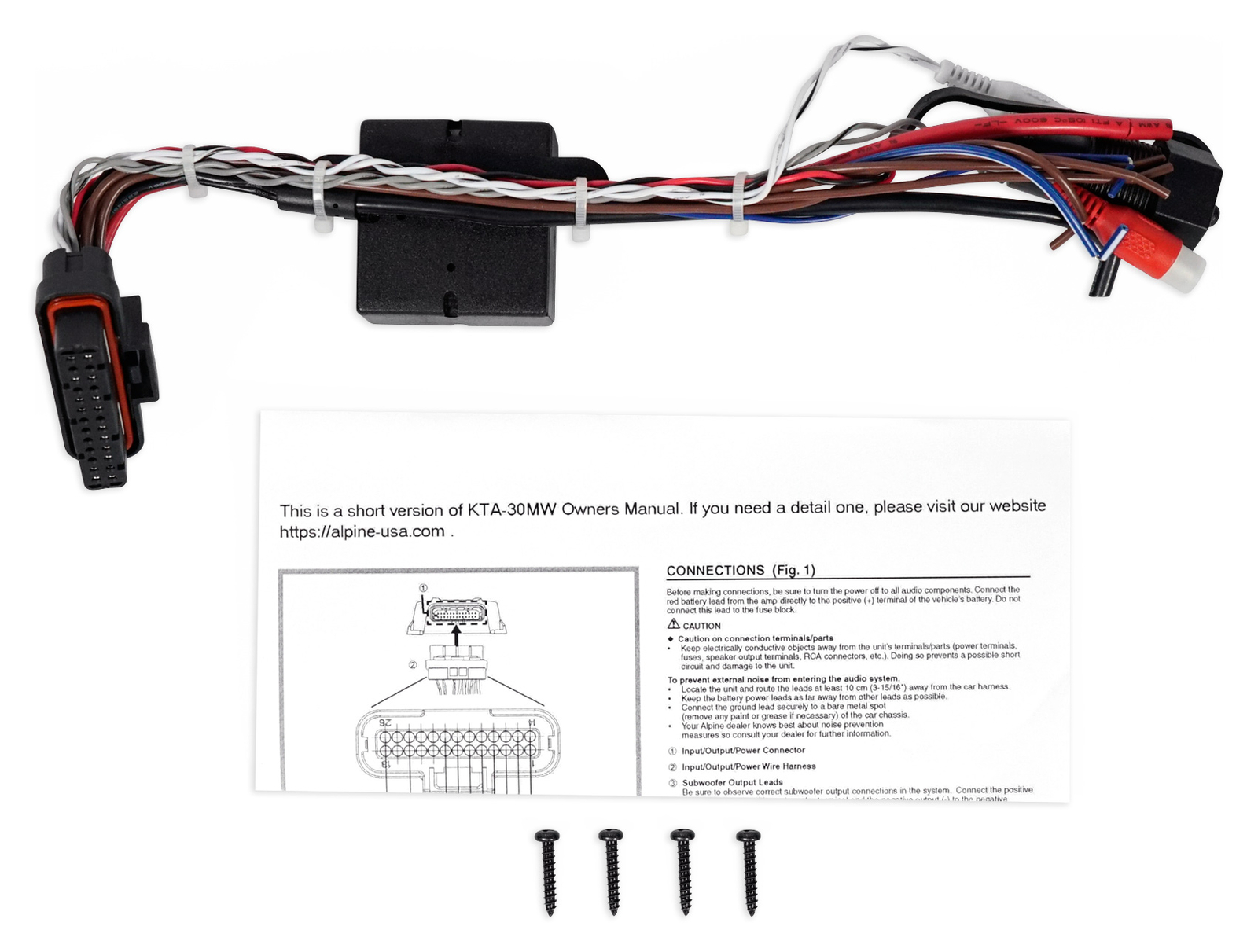 Морской водонепроницаемый моноусилитель ALPINE KTA-30MW мощностью 600 Вт для лодок IP66