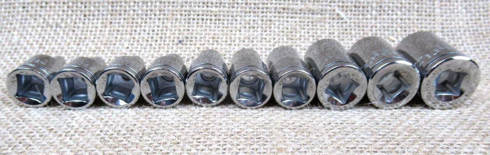 BLUE POINT (10) Piece 3/8" Drive Inverted Torx Socket Set E4-E20 - Image 4 of 4