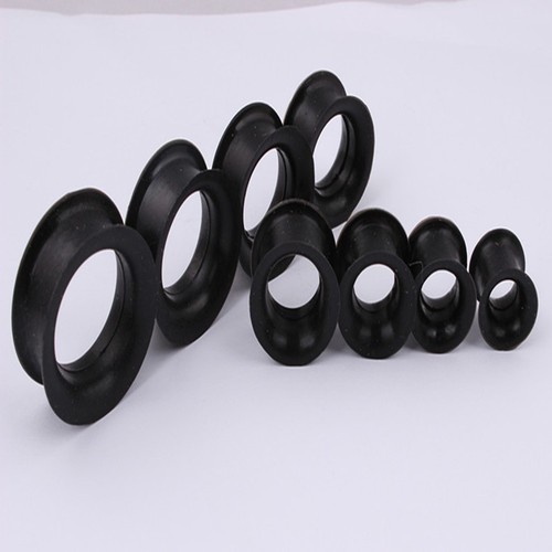PAIR Soft Flexible Silicone Ear Tunnels Plugs Gauges Earskin Earlets 6g - 1" - Picture 2 of 15