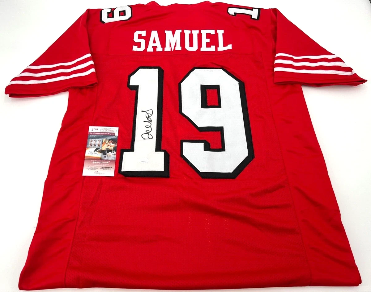 DEEBO SAMUEL SAN FRANCISCO 49ERS SIGNED CUSTOM RED TB STITCHED JERSEY JSA  COA XL