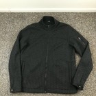 Ibex Jacket Thick Wool Geometric Zig Zag Full Zip Black Gray Mens Large