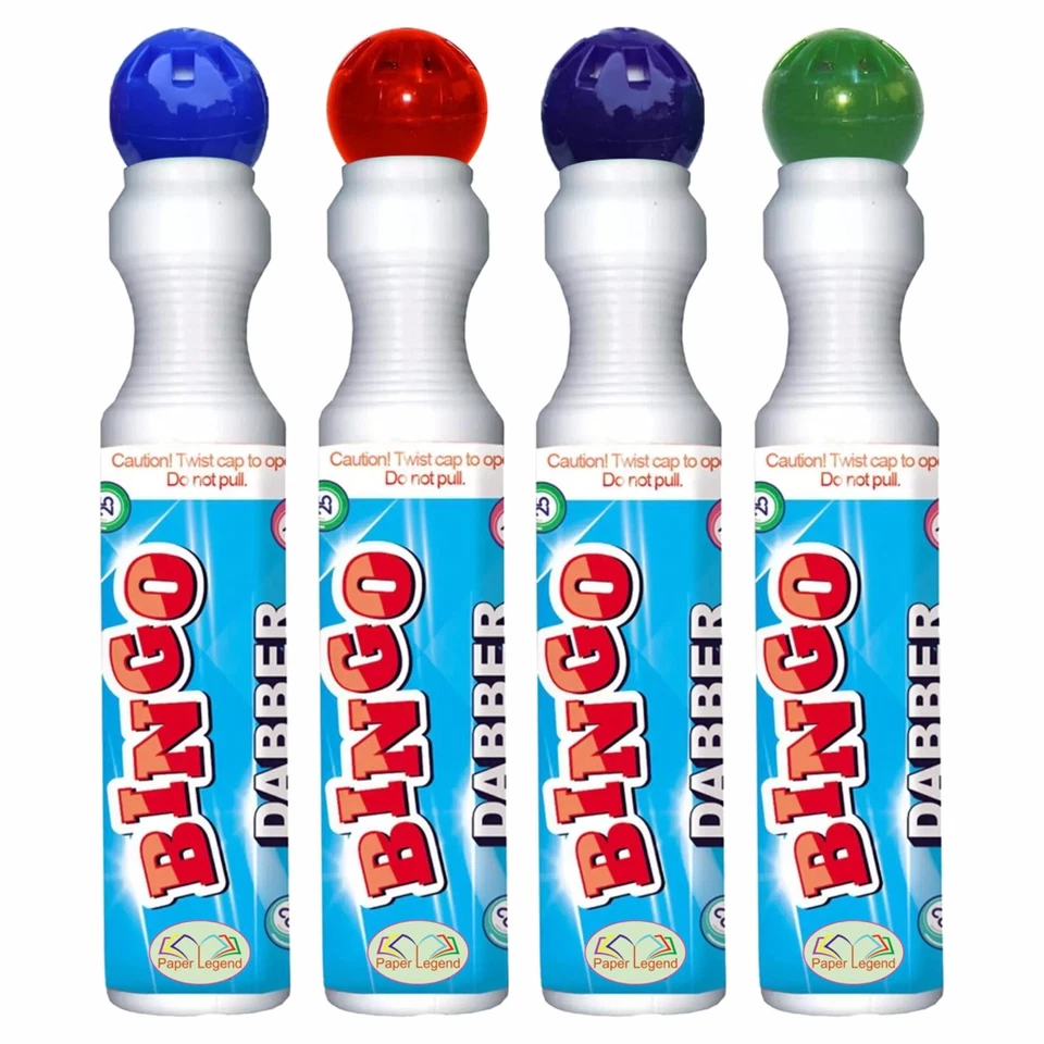 60 x Jumbo Bingo Dabbers Non Drip Markers Pens Family Game Red Blue Green Purple - Image 4 of 4