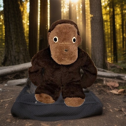 vintage brown monkey chimp ape plush nutshells 14" tall