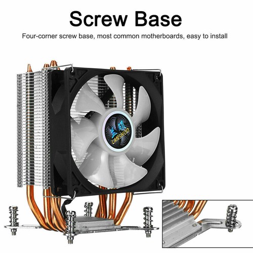 Heatsink CPU Cooler LED RGB Fan 4Pin Cooling Heatsink for Intel LGA 2066 140W - Picture 7 of 8