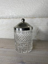 Vintage Glass And Metal Jam Storage Jar B12