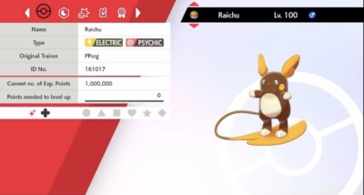 Pokemon Schwert & Schild Shiny Alolan Raichu 6IV Max EVs