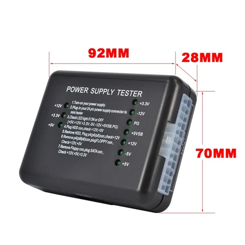20/24 Pin PC Computer Power Supply Tester Checker LED for PSU ATX SATA HDD