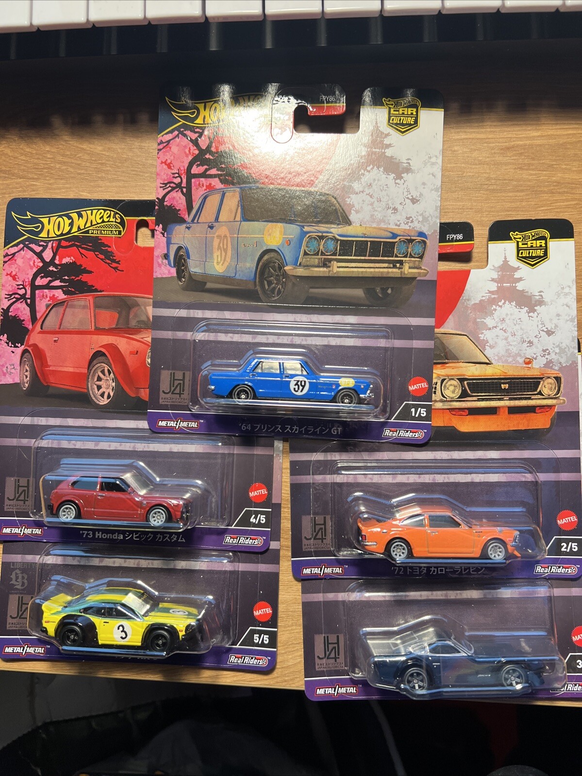 5 Car Complete Set * 2024 Hot Wheels Japan 4 Historics Car Culture Case B Q54