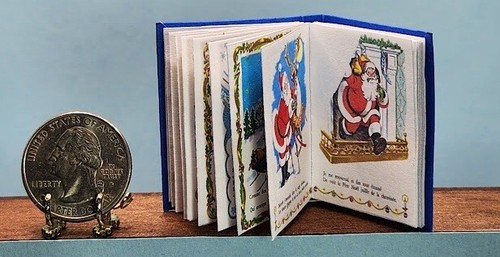 LIBRO IN MINIATURA SCALA 1:6 LA NOTTE PRIMA DI NATALE SCALA DA GIOCO FRANCESE BARBIE - Foto 11 di 17