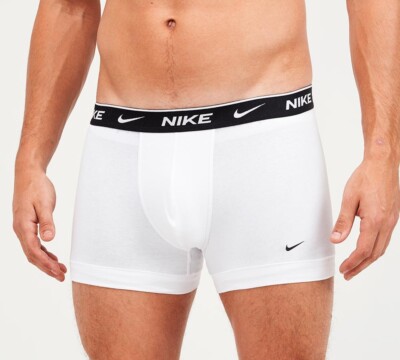 HERREN NIKE DRI FIT EVERYDAY COTTON STRETCH BOXERSHORTS 3ER PACK SCHWARZ GRAU WEISS