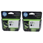 2pcs HP 67XL Genuine Black Ink Cartridges
