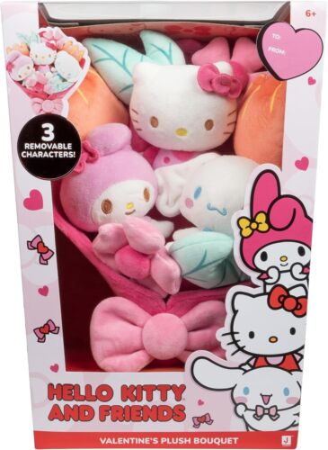 Hello Kitty and Friends 12-inch Plush Valentine's Bouquet - BRAND NEW!